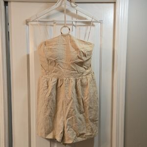 Old Navy Cream Strapless Romper